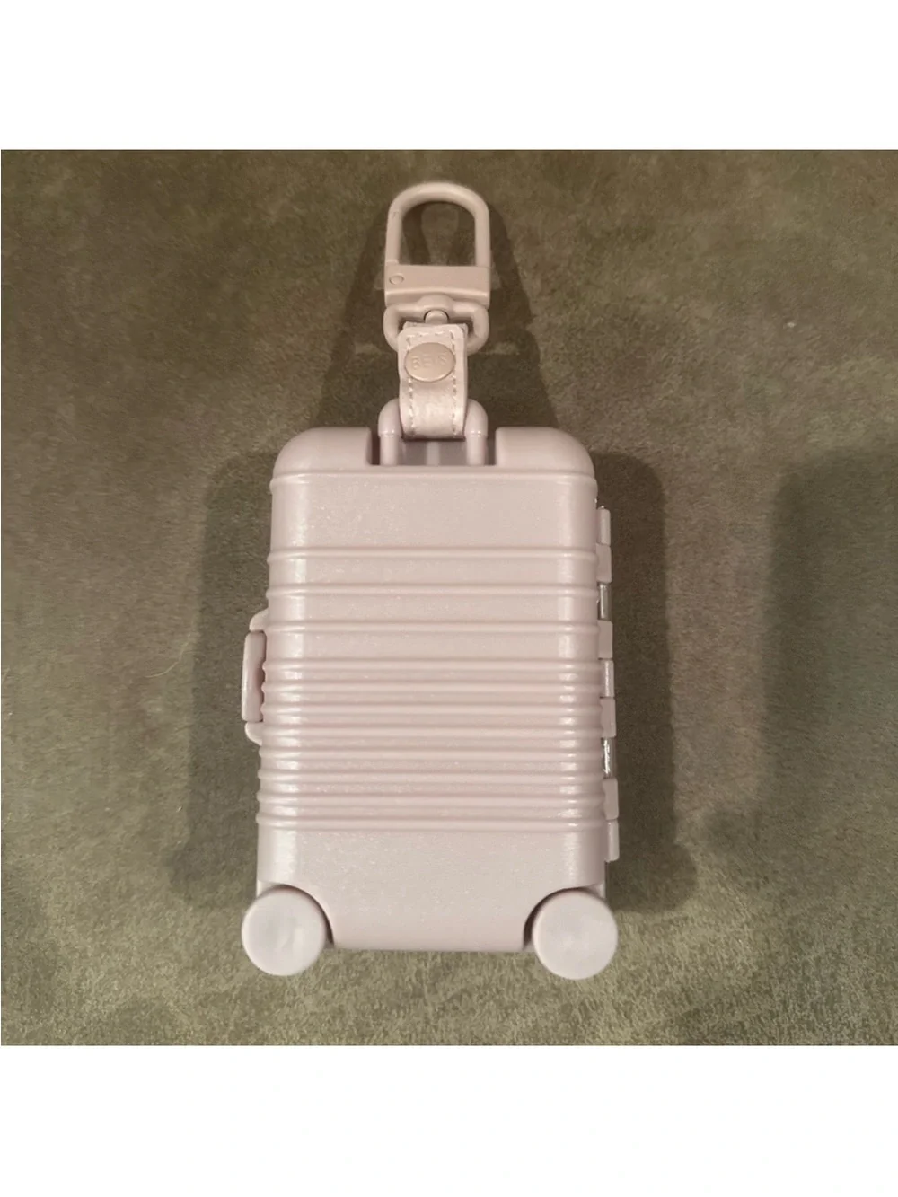 BEIS atlas pink Mini Suitcase Key & AirPod Holder with Clip